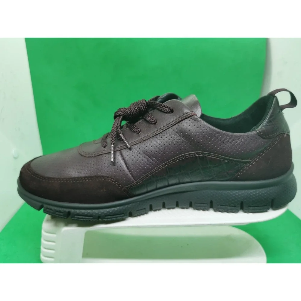 Hotter Womens Gravity II Sneaker Size 9.5  Leather Lace Up Comfy Shoe
